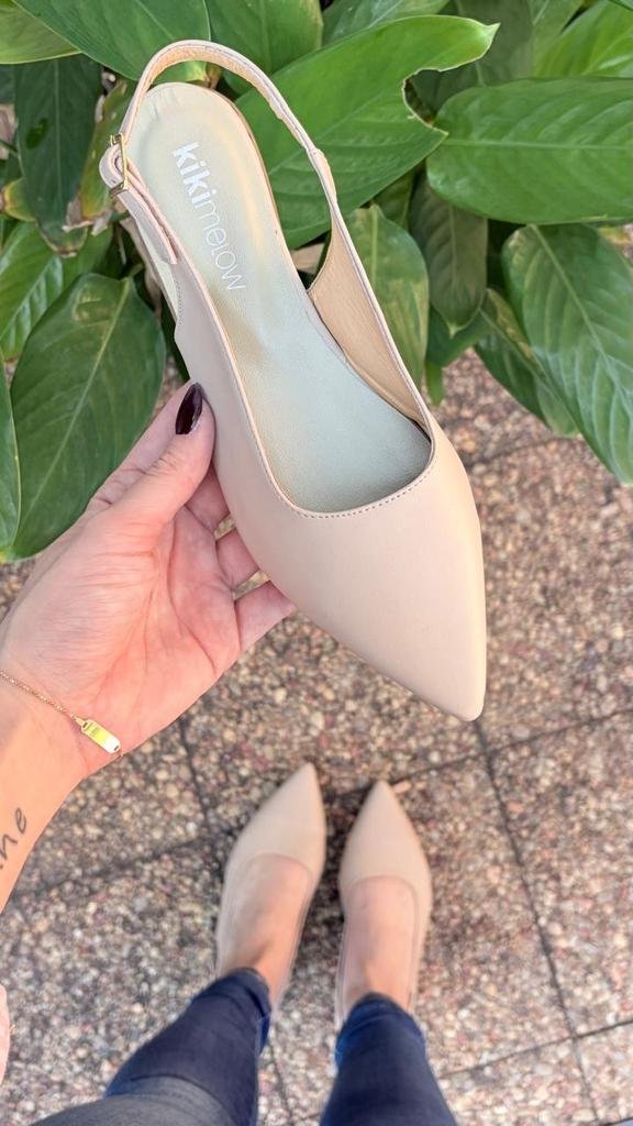 SLINGBACK BEIGE ECO CUERO K001