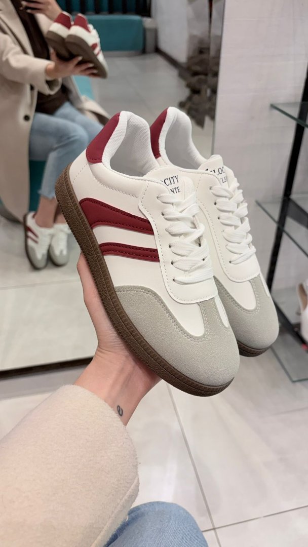 Sneaker YF146 White/Red Wine