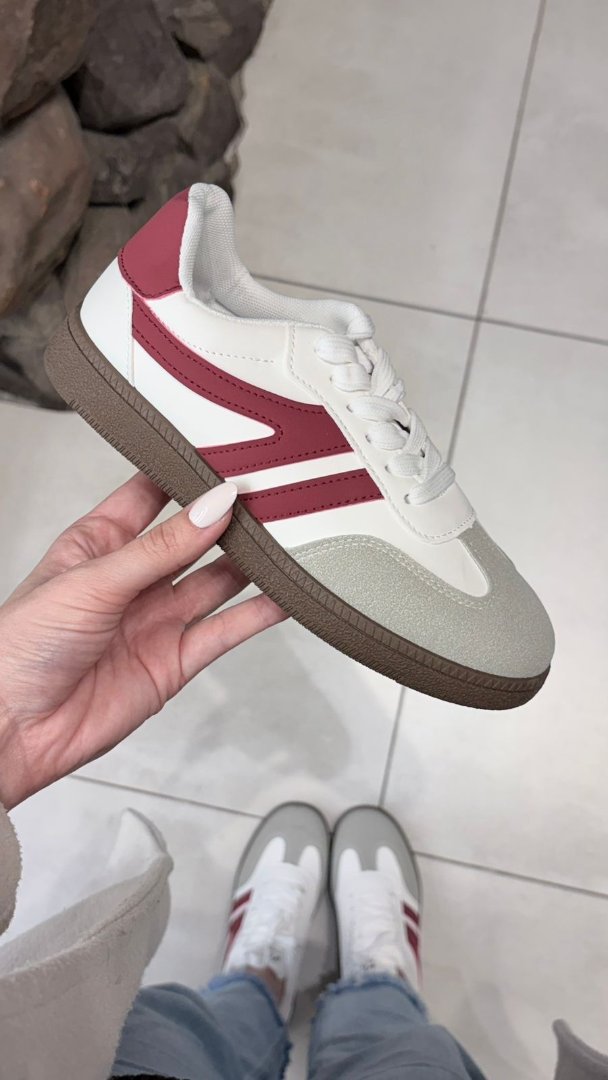 Sneaker YF152 White/Red Wine